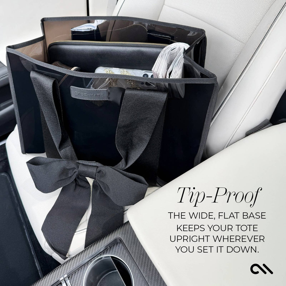 Case-Mate Midnight Black Bow Jelly Tote Bag - The Preppy Bunny