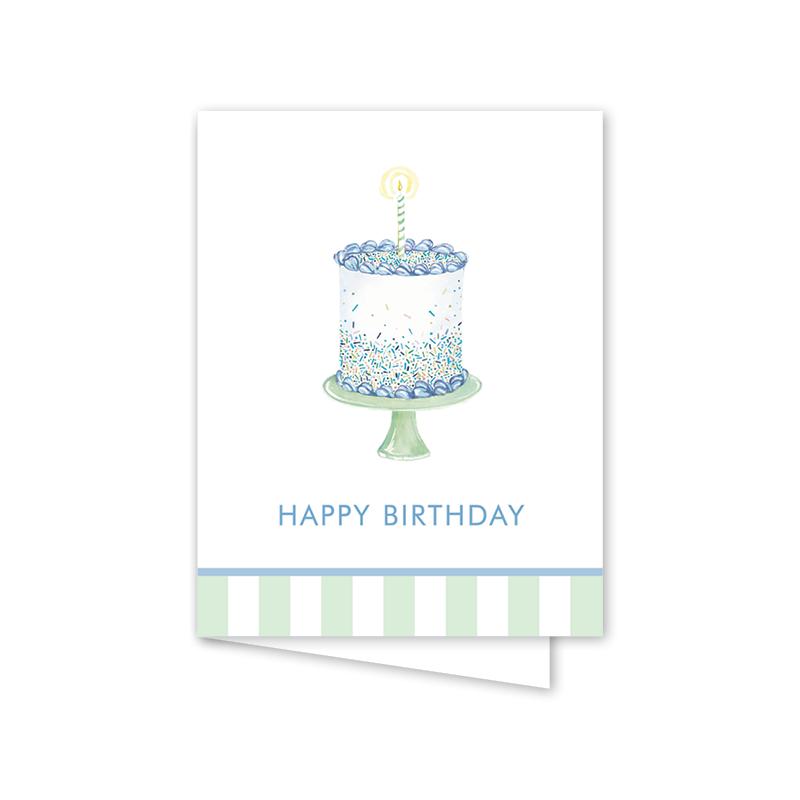 Funfetti Blue Cake Birthday Card - The Preppy Bunny