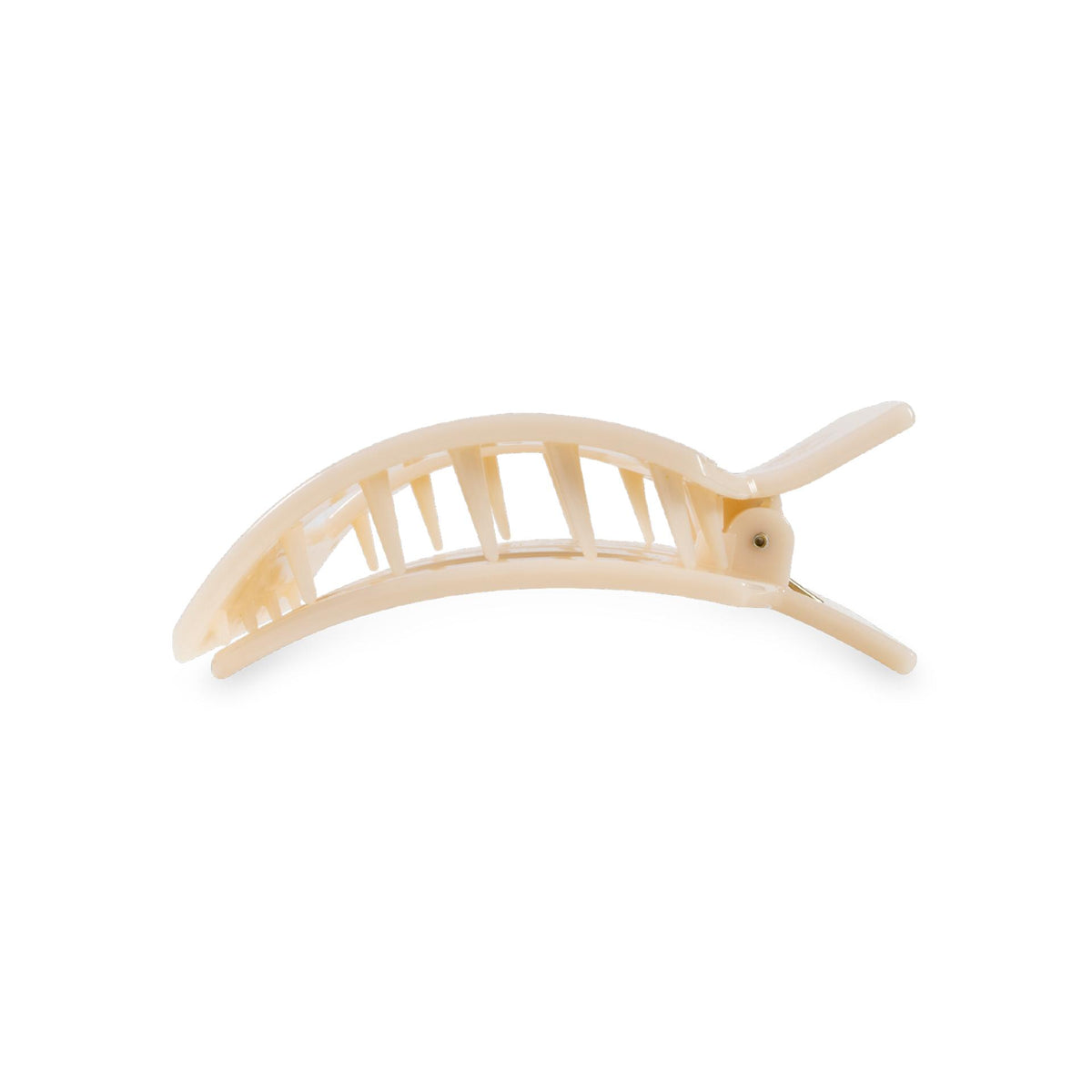 Square Flat Hair Clip | Small | Almond Beige