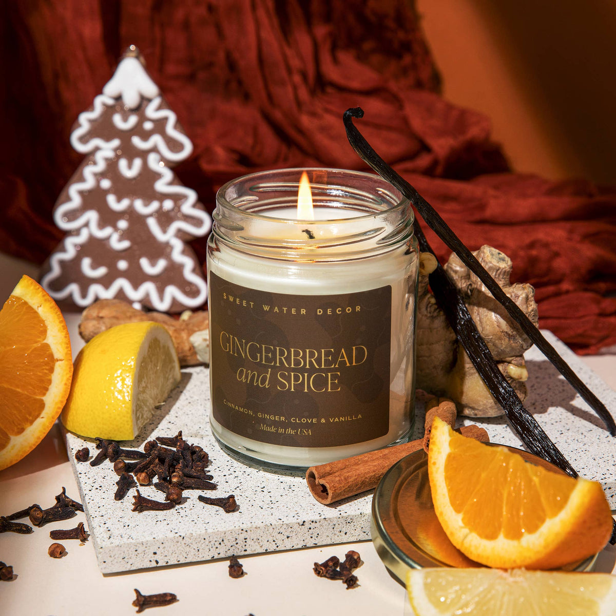 Gingerbread and Spice 9 oz Soy Candle - The Preppy Bunny