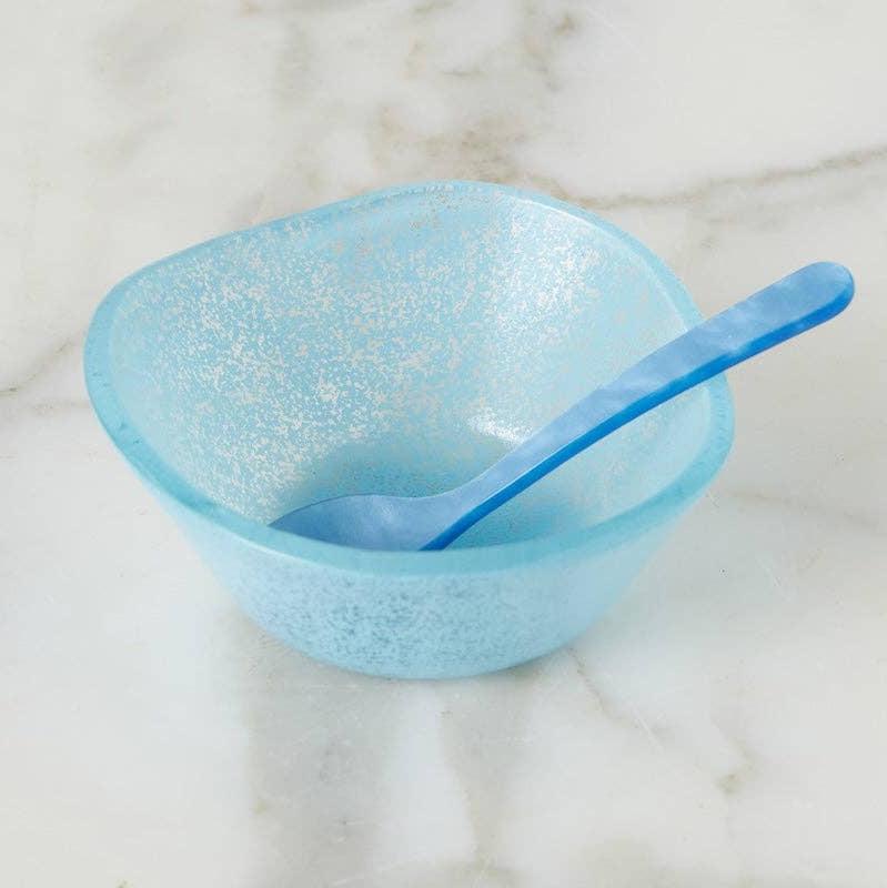 Glass Dipping Bowl in Light Blue