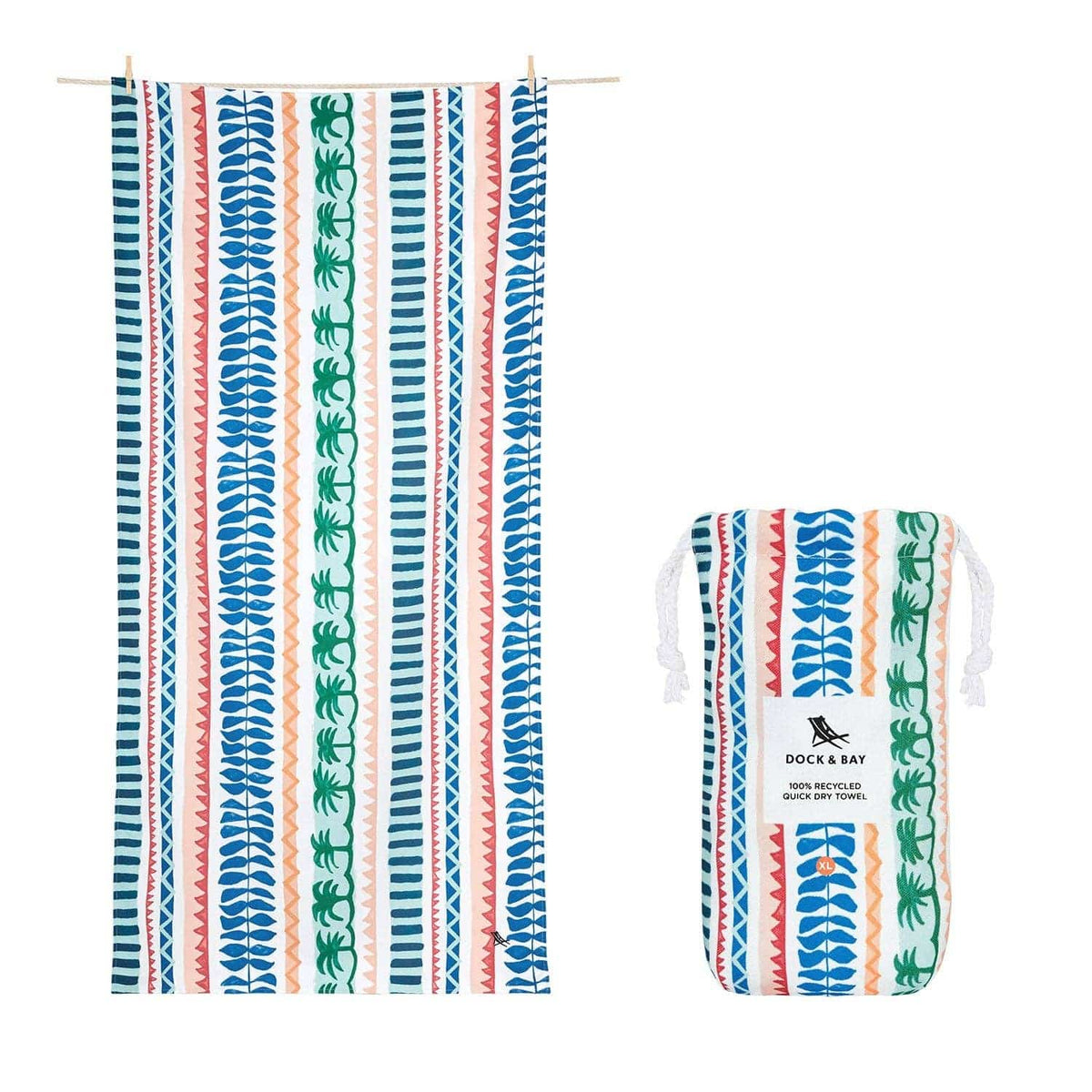 Dock &amp; Bay Quick Dry Towels - Palm Beach - 2 sizes - The Preppy Bunny