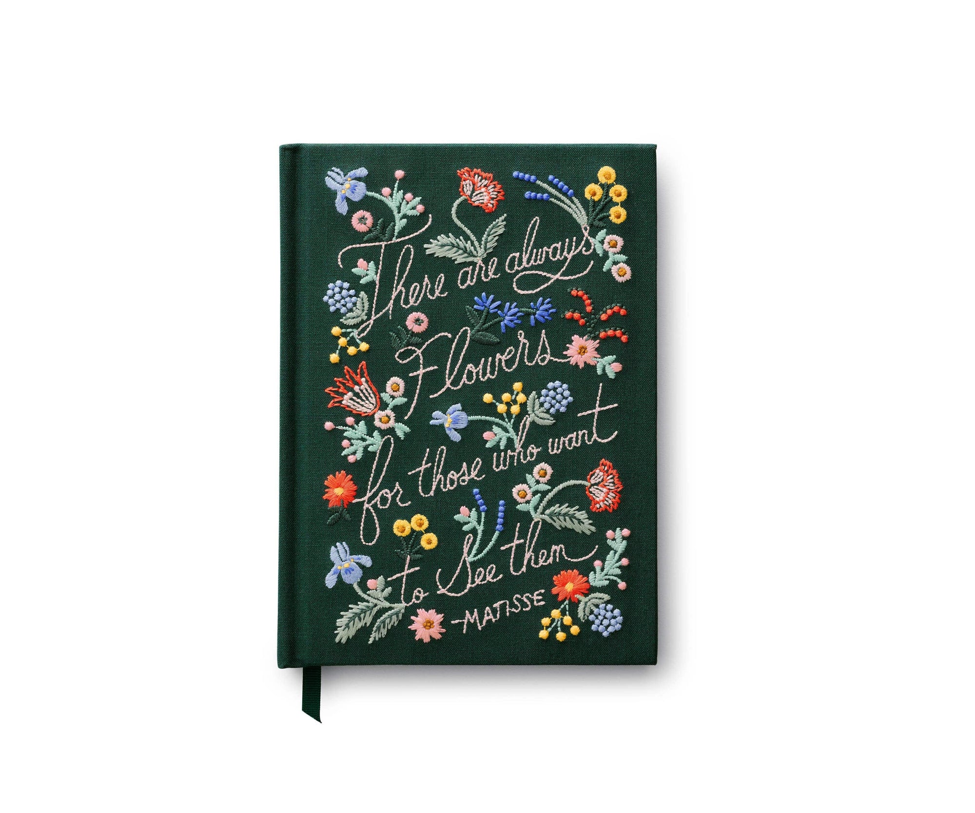 There Are Always Flowers Embroidered Journal - The Preppy Bunny