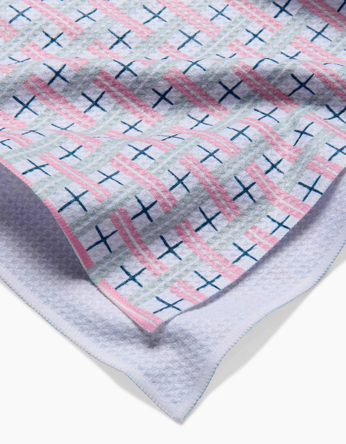 Spring Cottage Plaid Tea Towel by Geometry