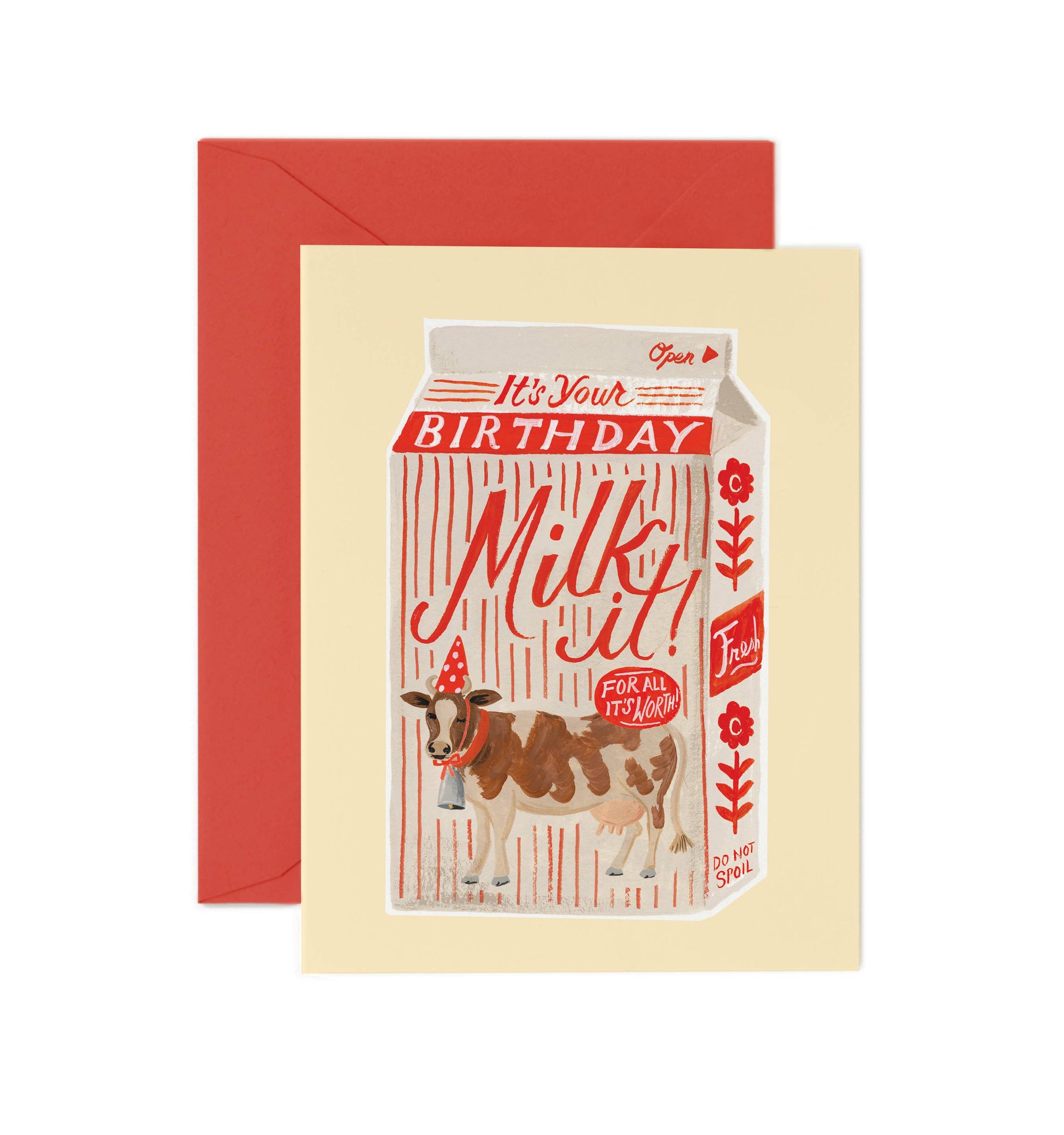 Milk It Birthday Card - The Preppy Bunny