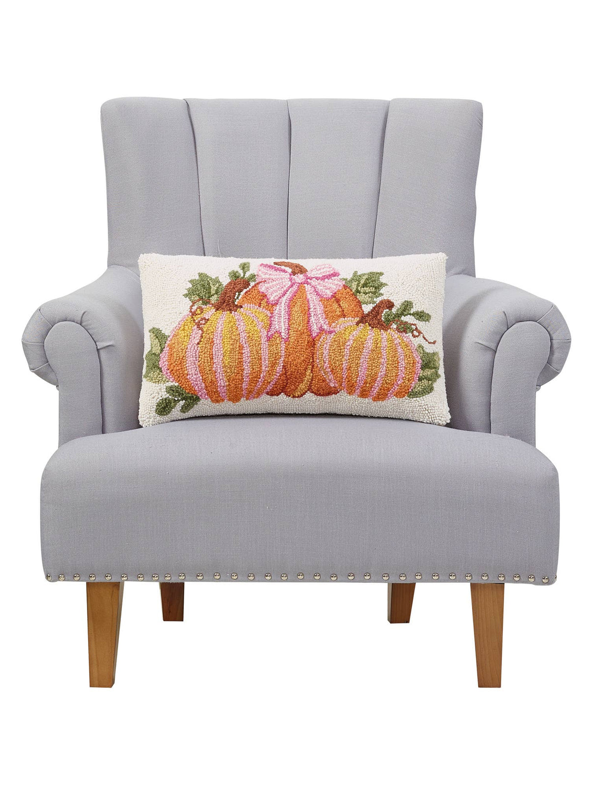 Stripe Pumpkin Trio Hook Pillow - The Preppy Bunny
