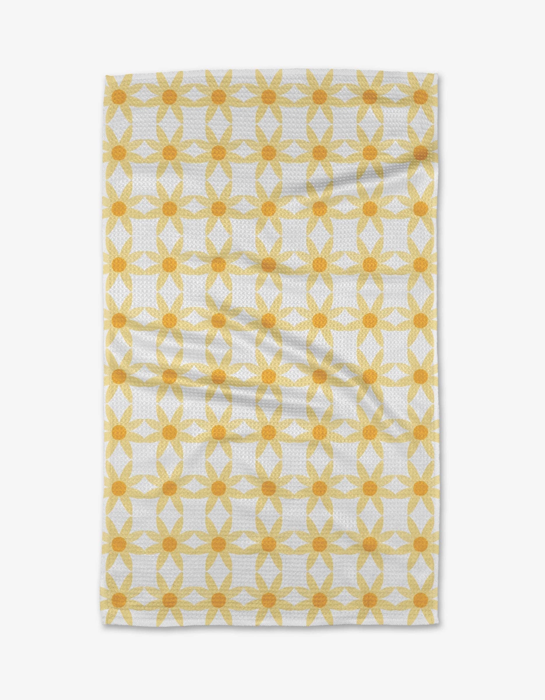 Daisies Geometry Tea Towel - The Preppy Bunny