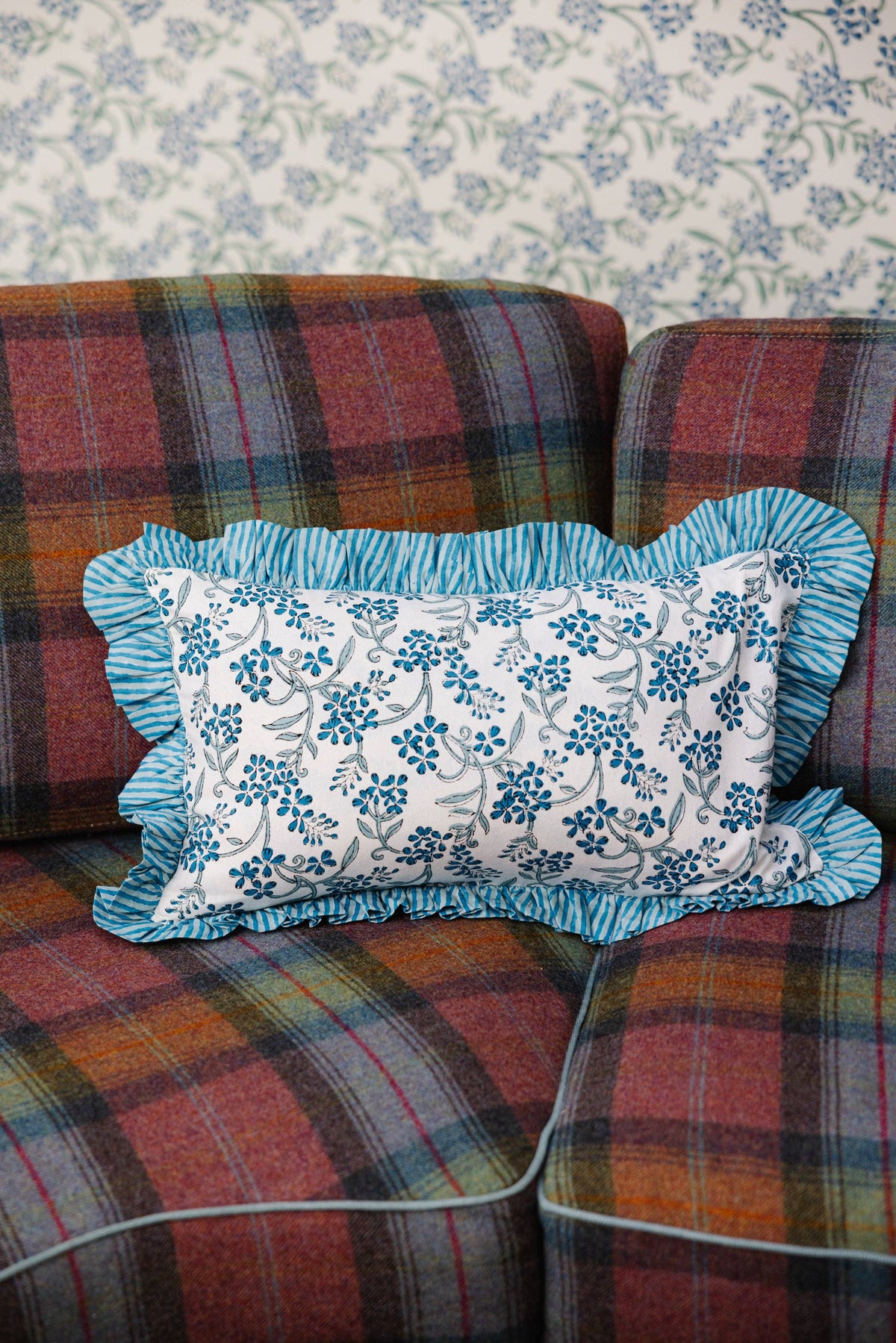 Ruffle Lumbar Pillow - Sanibel - The Preppy Bunny