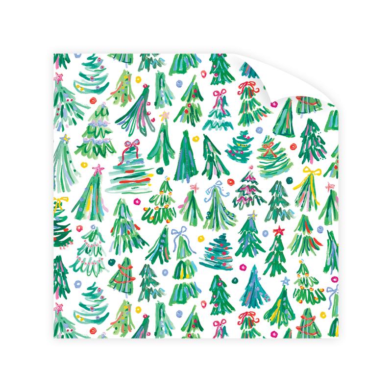 Jolly Trees Wrapping Paper Roll - The Preppy Bunny