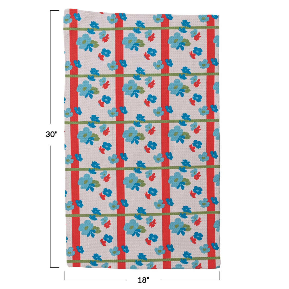 Floral & Stripe Pattern Printed Microfiber Tea Towel - The Preppy Bunny