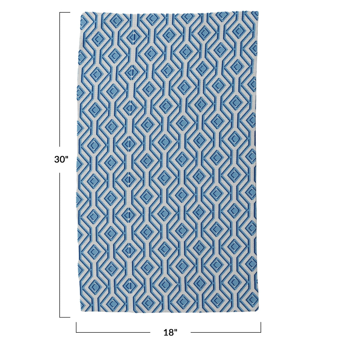 Geometric Diamond Pattern Printed Microfiber Tea Towel - The Preppy Bunny