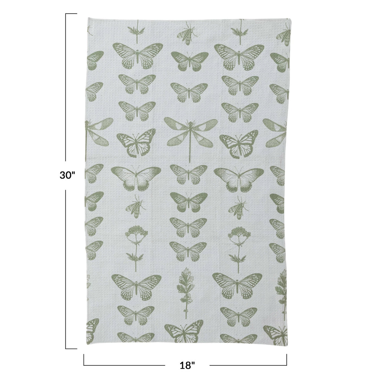 Green Butterfly Microfiber Tea Towel - The Preppy Bunny