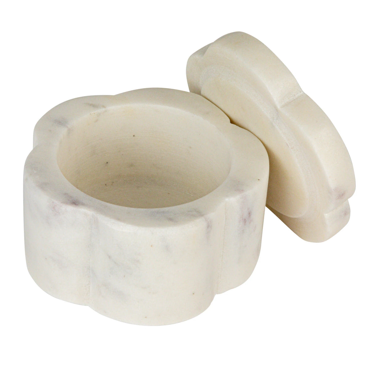 Marble Scalloped Stackable Pinch Pots w/ Lid - The Preppy Bunny