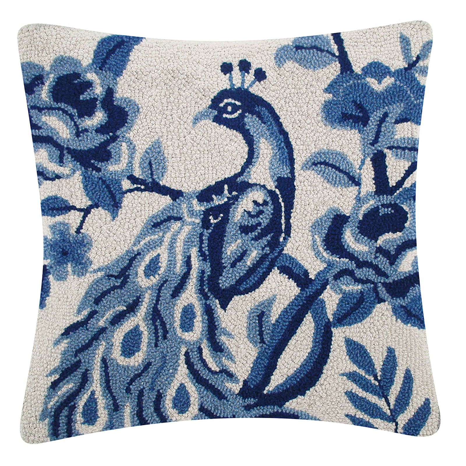Chinoiserie Peacock Hook Pillow - The Preppy Bunny
