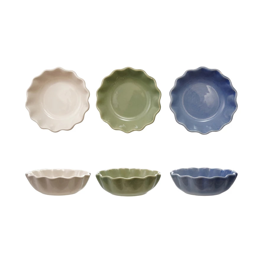 Stoneware Scalloped Bowl - 4" - The Preppy Bunny