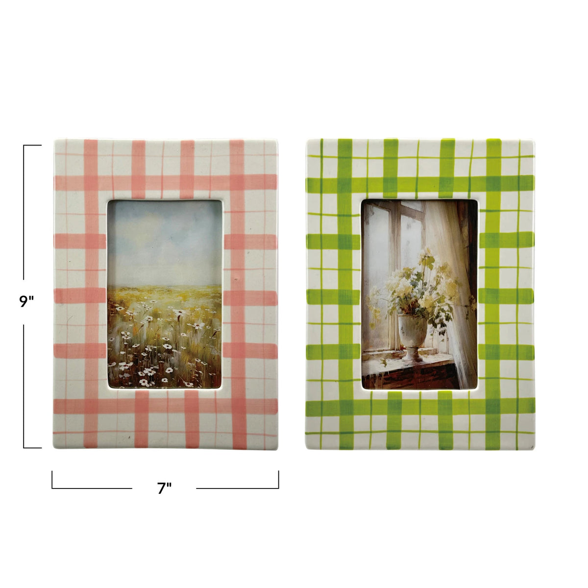 Hand-Painted Stoneware Photo Frame - The Preppy Bunny