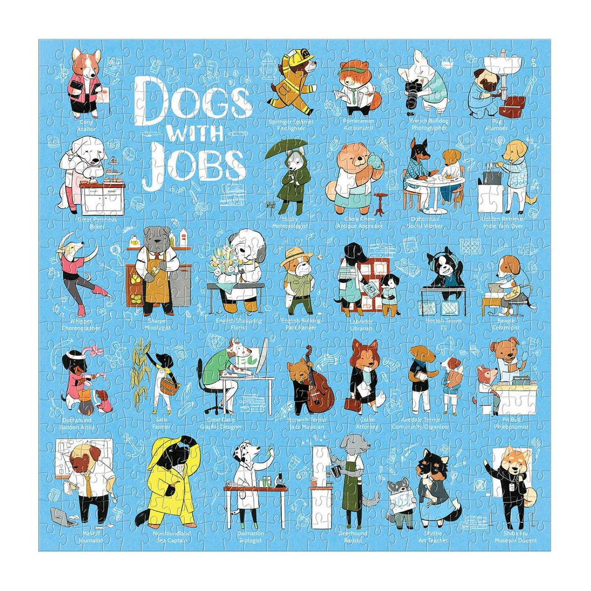 Dogs with Jobs 500 pc. Puzzle - The Preppy Bunny