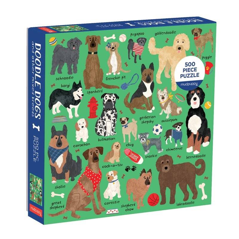Doodle Dogs 500 pc Puzzle - The Preppy Bunny