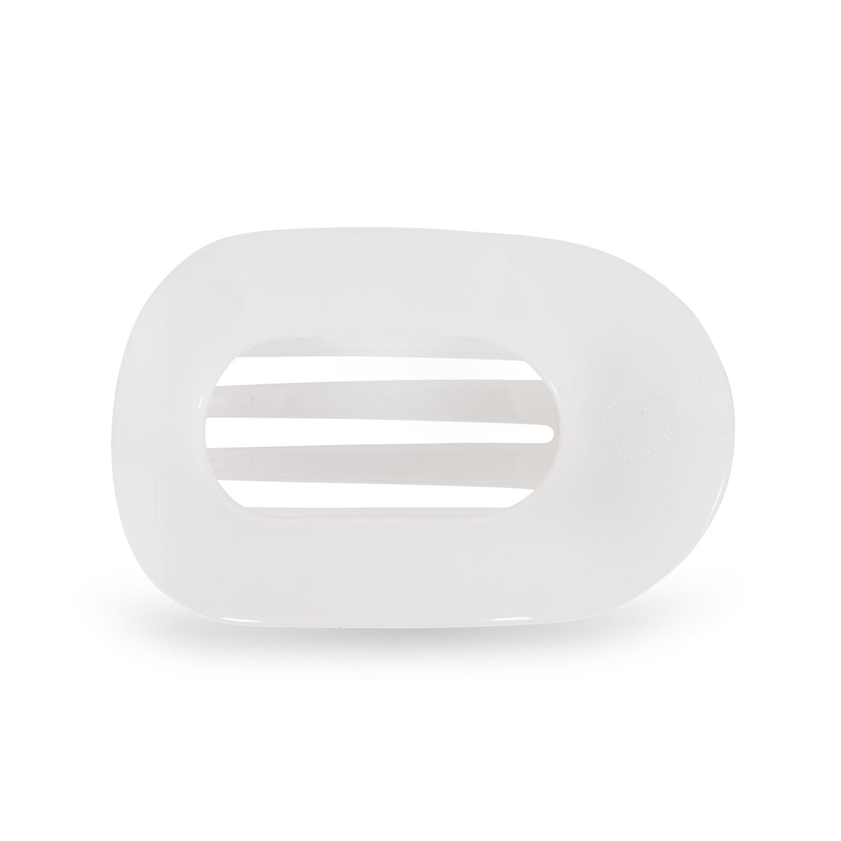 Round Flat Hair Clip | Medium | Coconut White