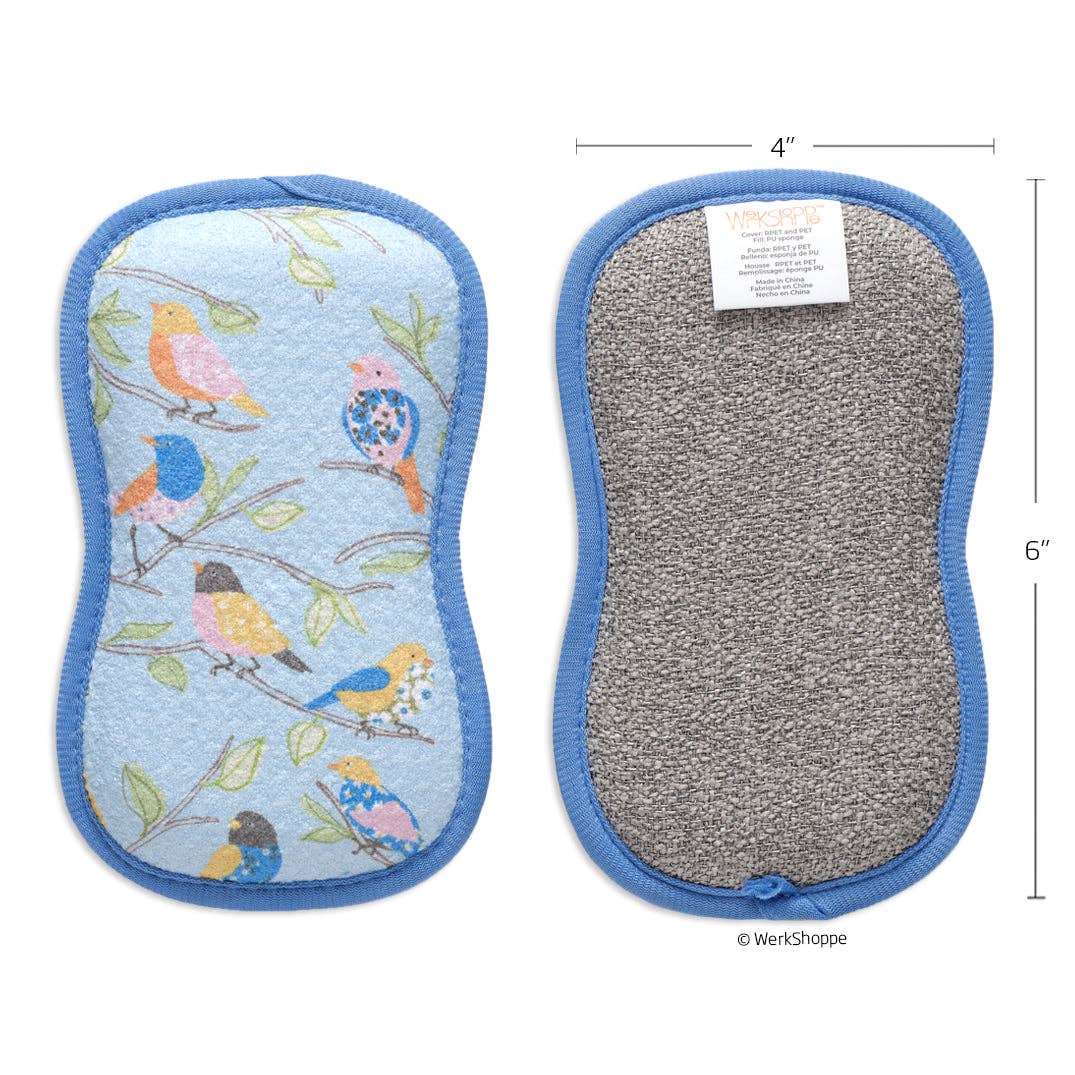 Floral Finch & Friends Scrubbies, Super Absorbent, Quick Dry - The Preppy Bunny
