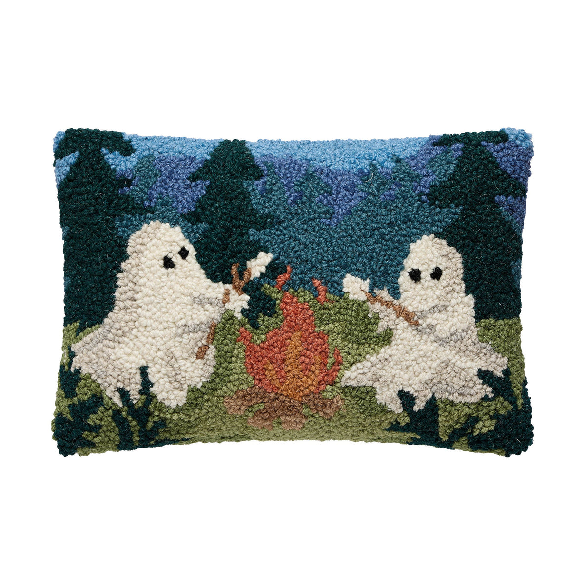 Ghosts Campfire Hook Pillow