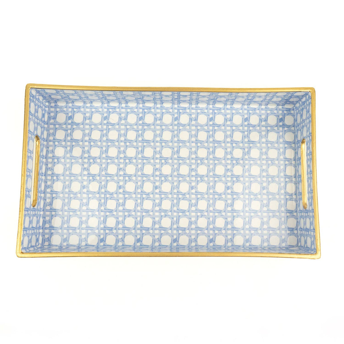 Blue Cane Vanity Tray - The Preppy Bunny