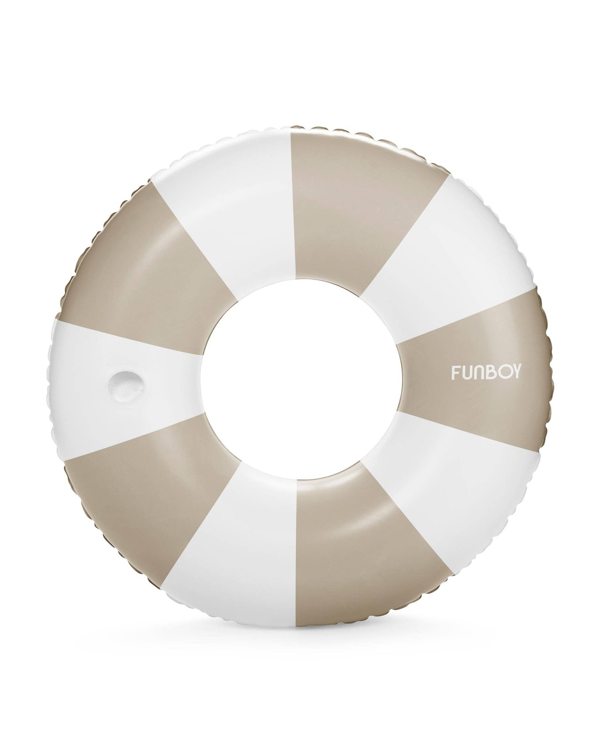 Khaki Vintage Stripe Tube Float - The Preppy Bunny