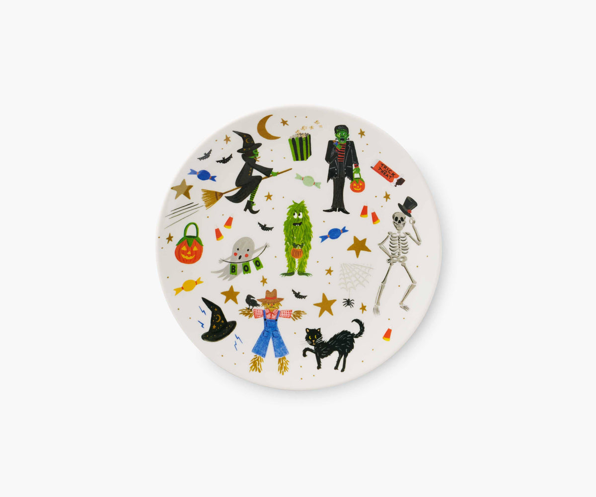 Halloween Parade Melamine Assorted Dessert Plates