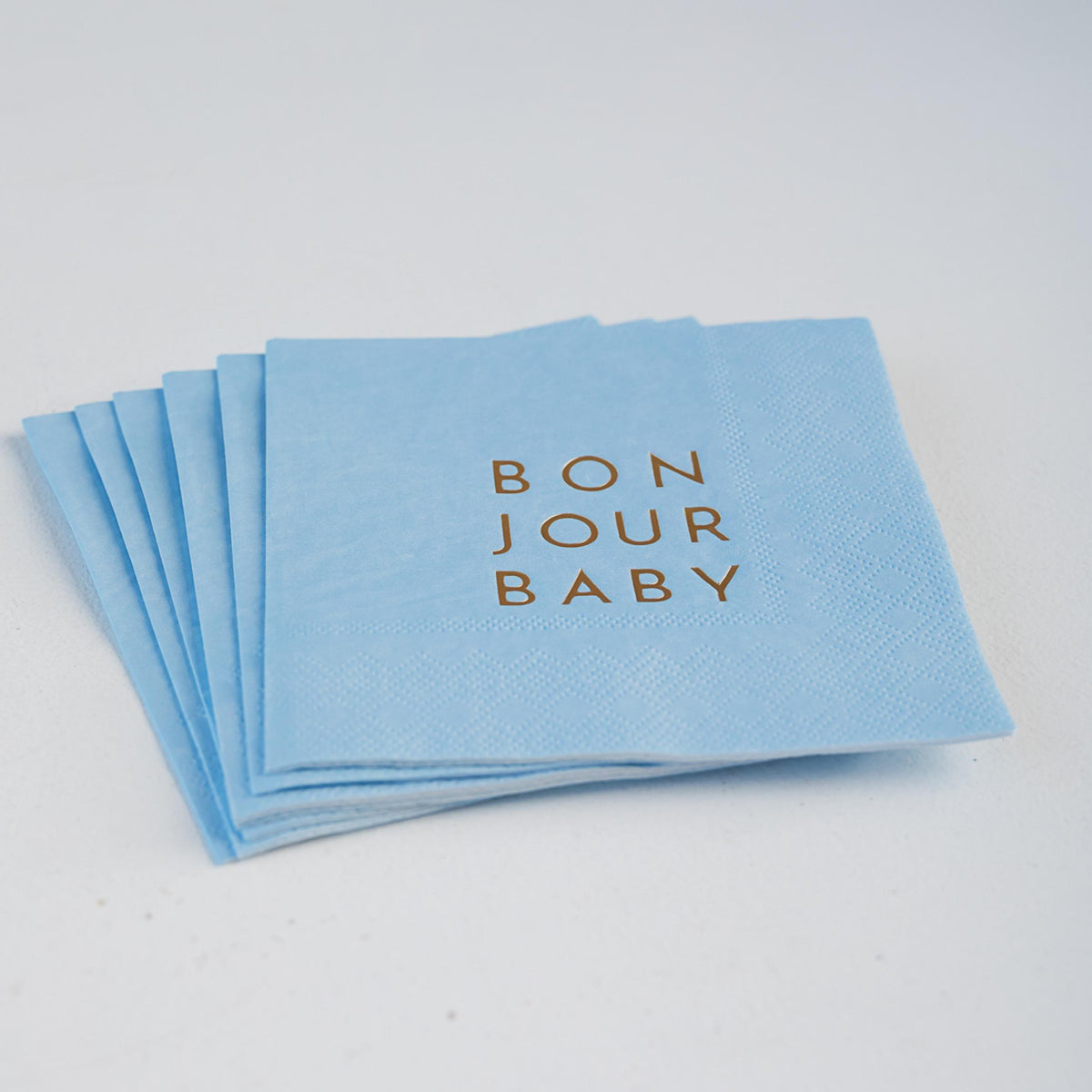 BONJOUR BABY SKY BLUE COCKTAIL NAPKINS