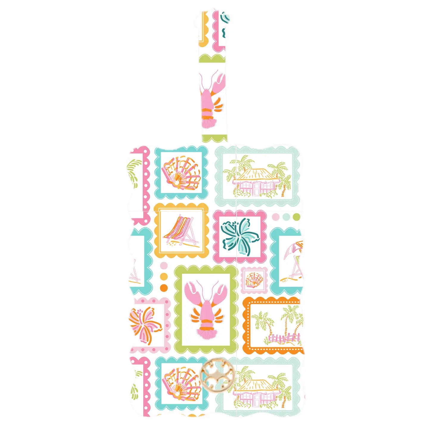 Luggage Tag in Happy Place - The Preppy Bunny