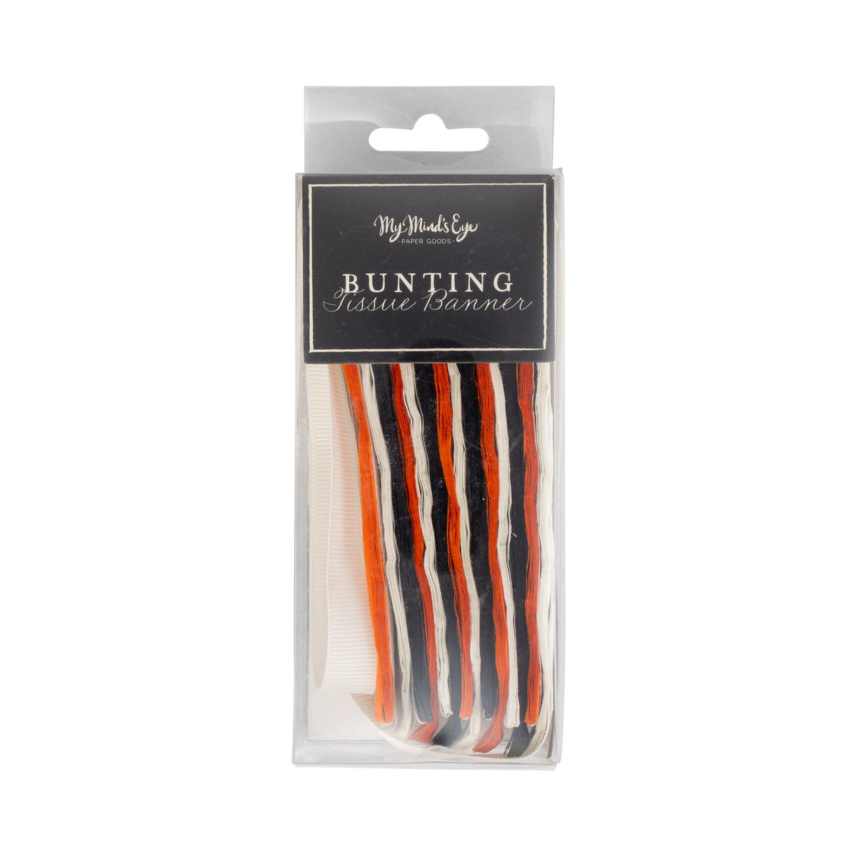 Orange Black and Cream Double Bunting Tissue Banner