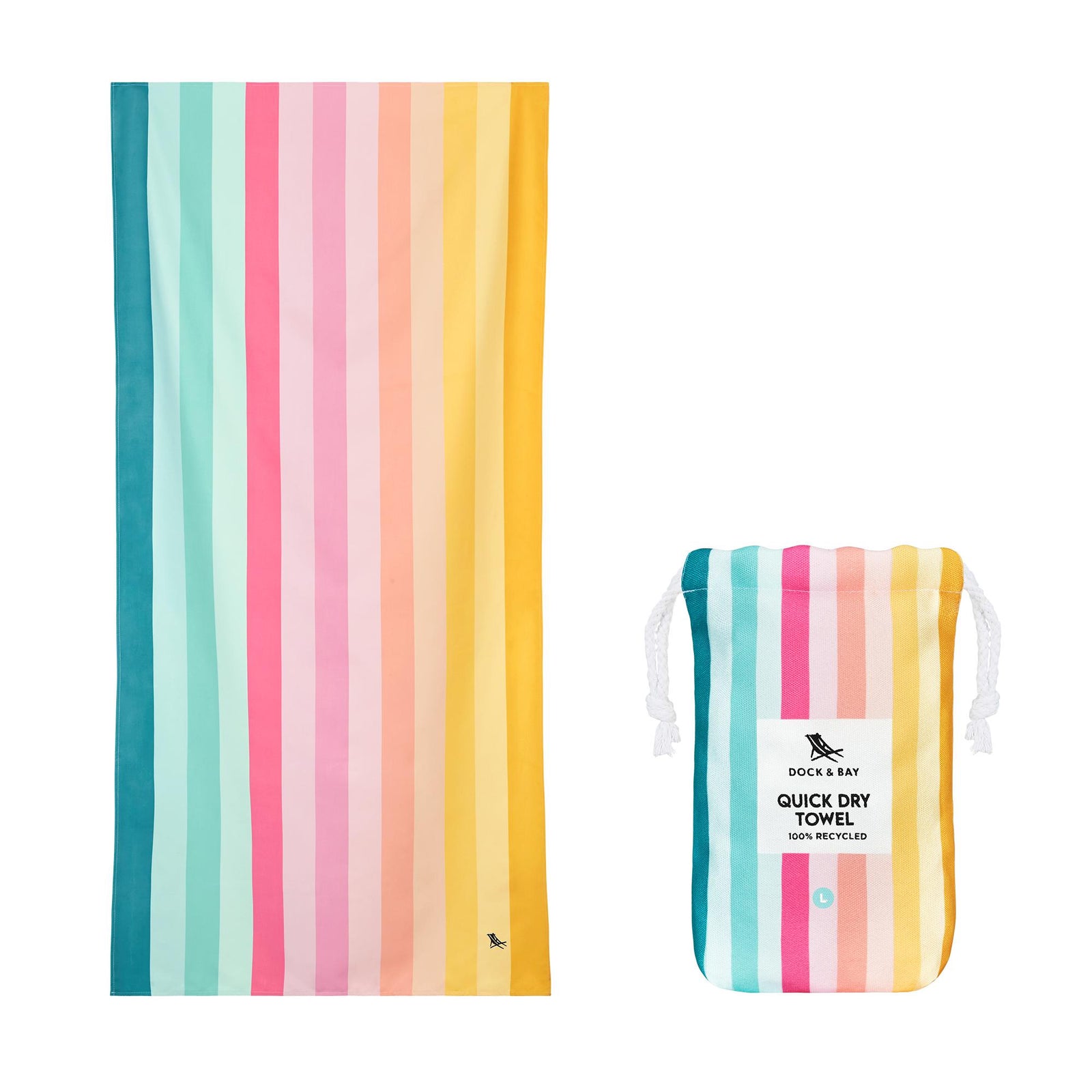 Coastal Candy Dock & Bay Quick Dry Towel - The Preppy Bunny