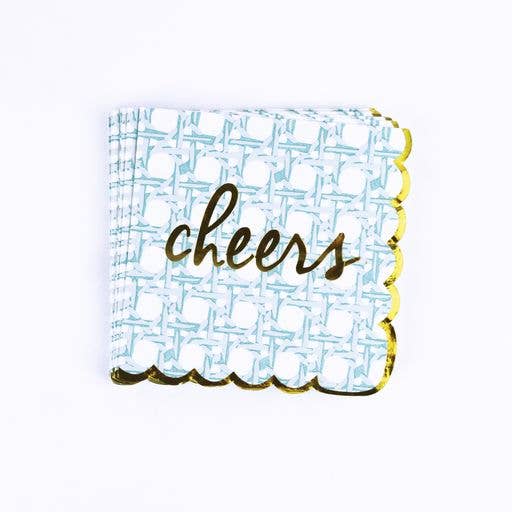 Seafoam Paper Beverage Napkins - The Preppy Bunny