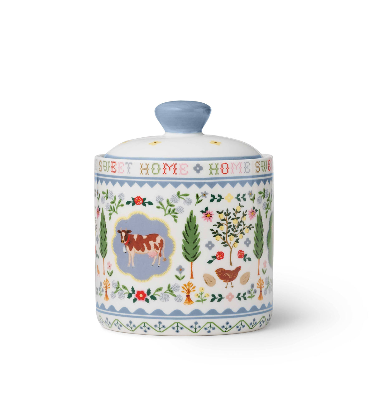 Home Sweet Home Porcelain Canister - The Preppy Bunny