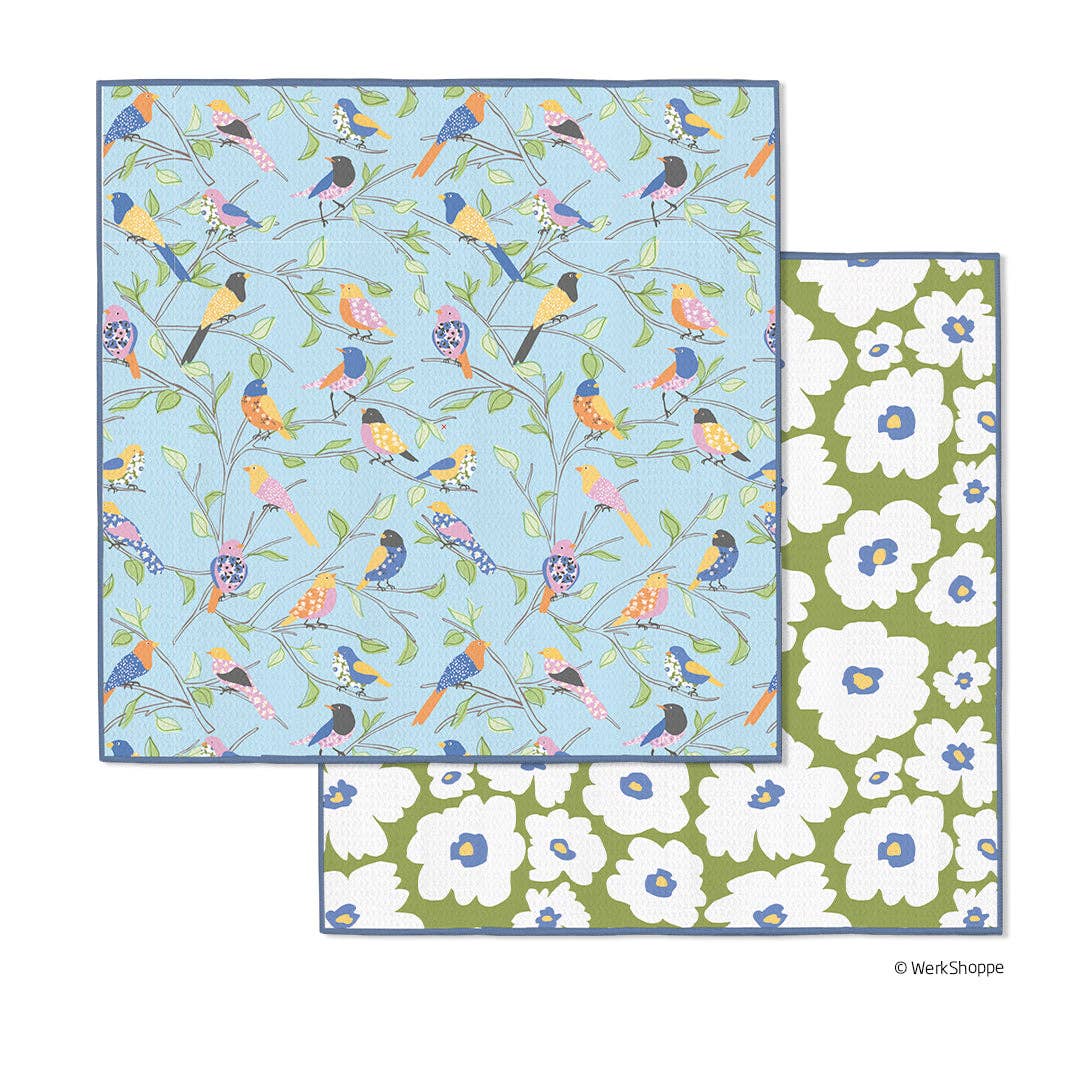 Floral & Finch Microfiber Dishcloths, Multi-purpose towels - The Preppy Bunny