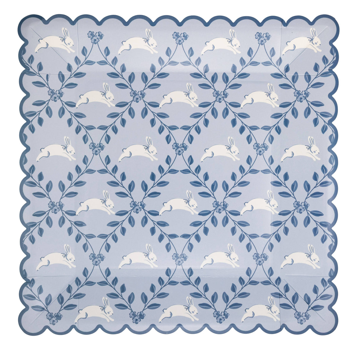 Diamond Bunny Pattern 9" Plates - The Preppy Bunny