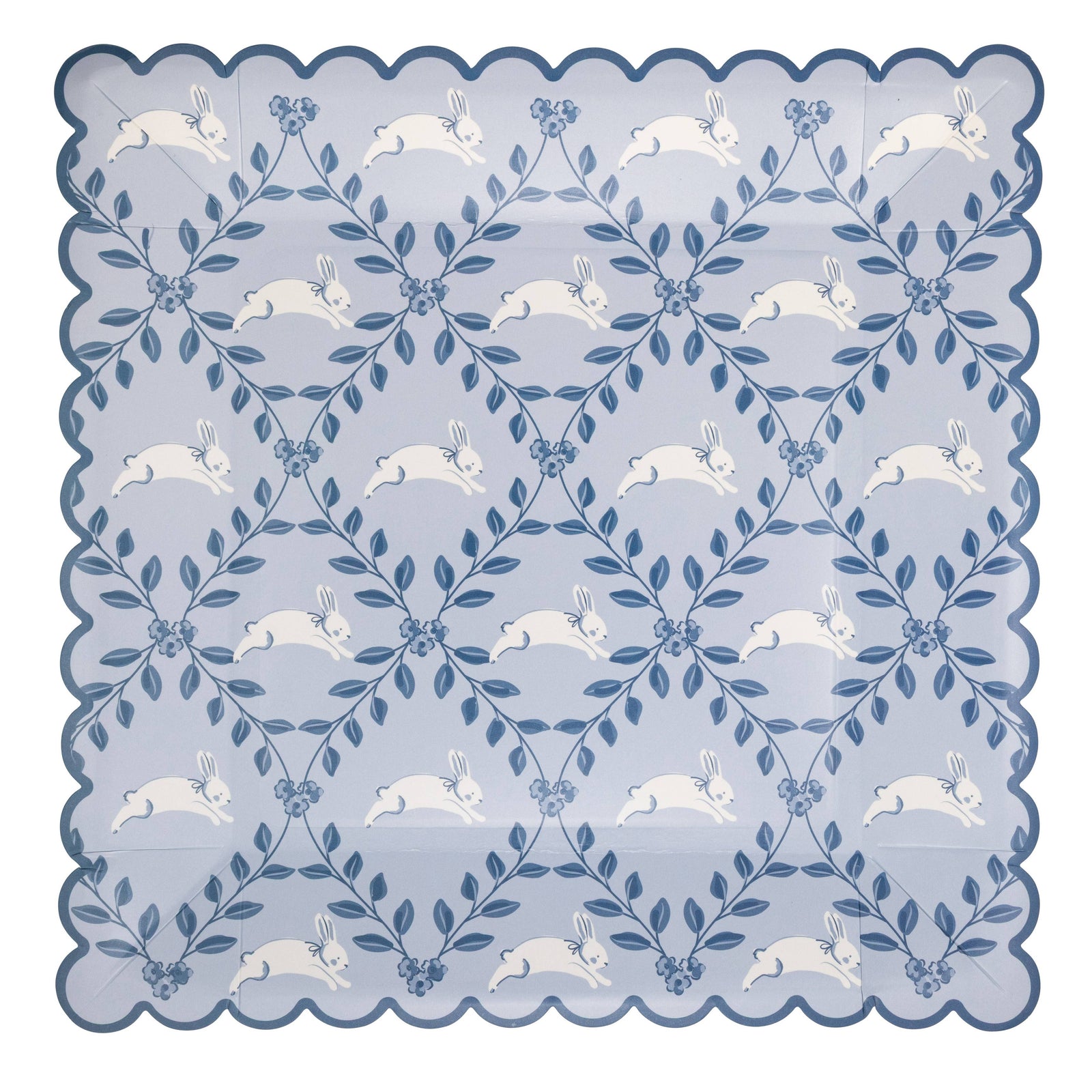 Diamond Bunny Pattern 9" Plates - The Preppy Bunny