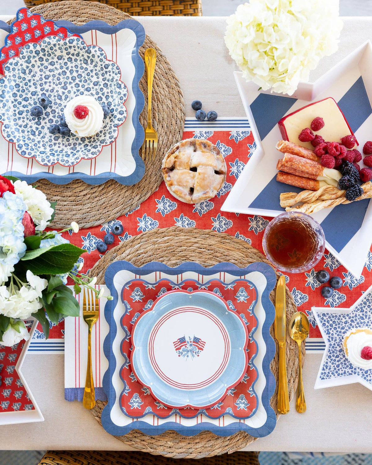 Flag Paper Plates - The Preppy Bunny
