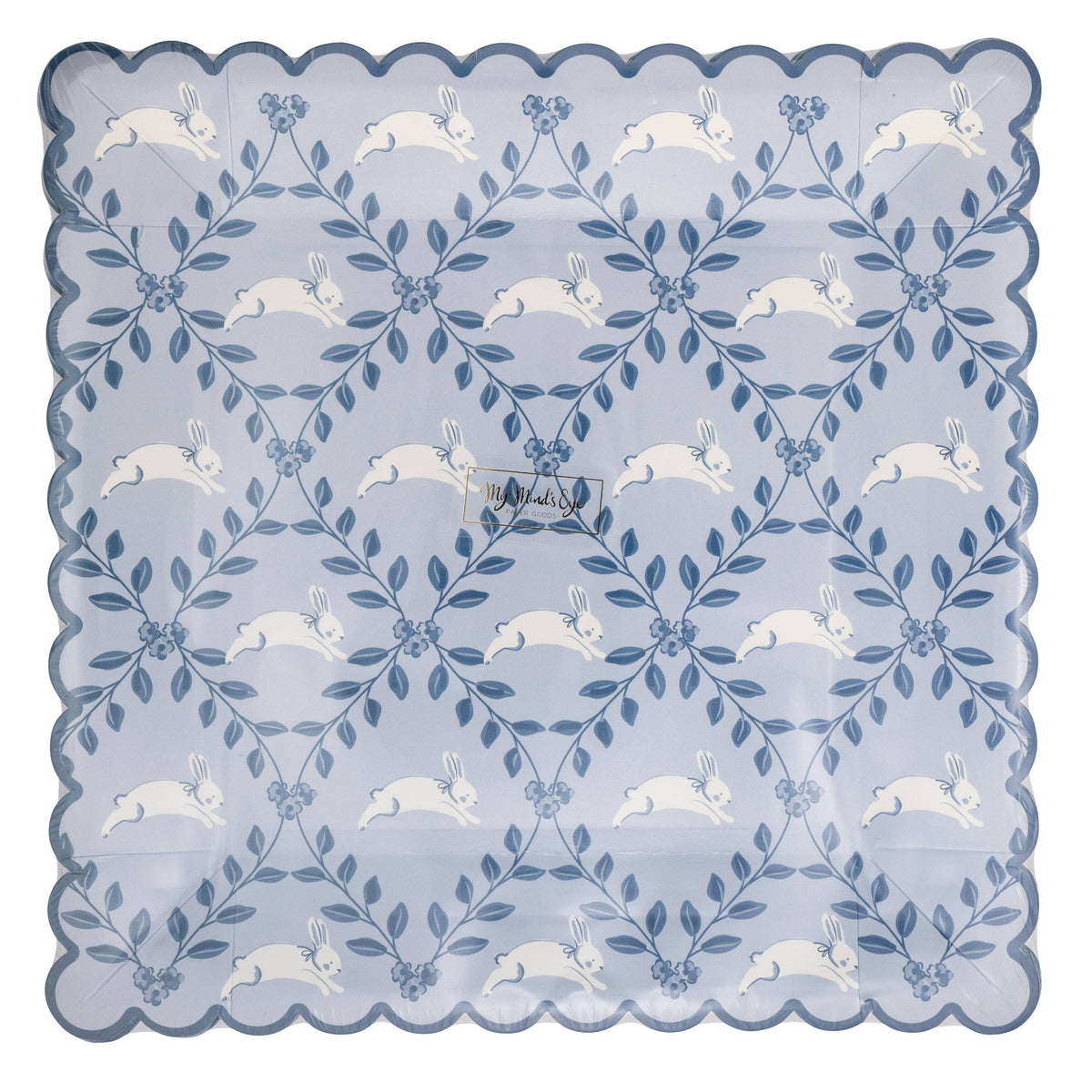 Diamond Bunny Pattern 9" Plates - The Preppy Bunny