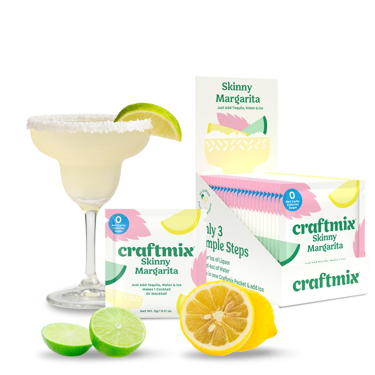 Skinny Margarita Cocktail / Mocktail Mixer - Single Serving
