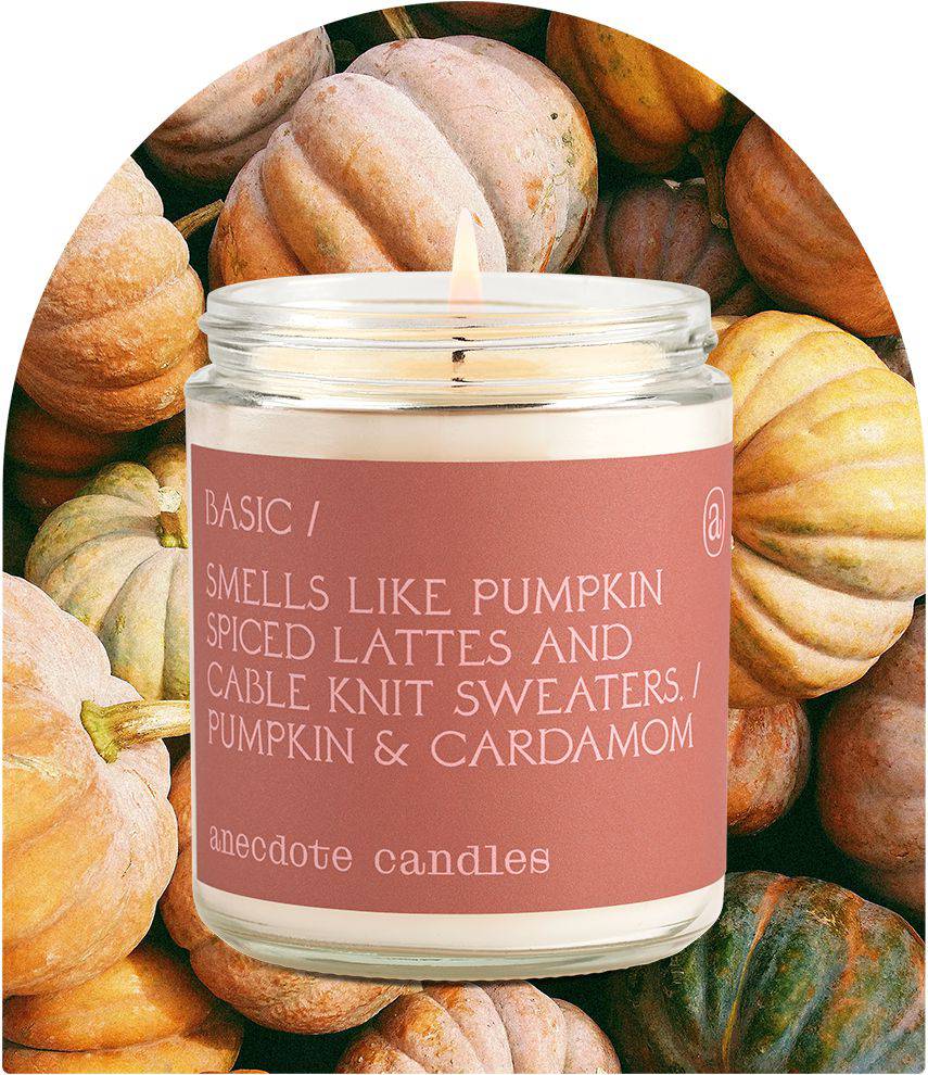 Basic (Pumpkin &amp; Cardamom) Glass Jar Candle - The Preppy Bunny