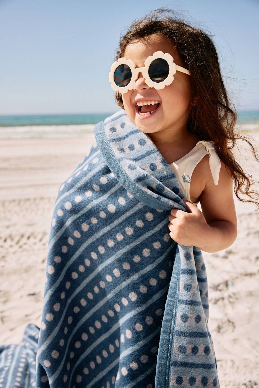 Beach Pebble Cornflower Blanket by ChappyWrap