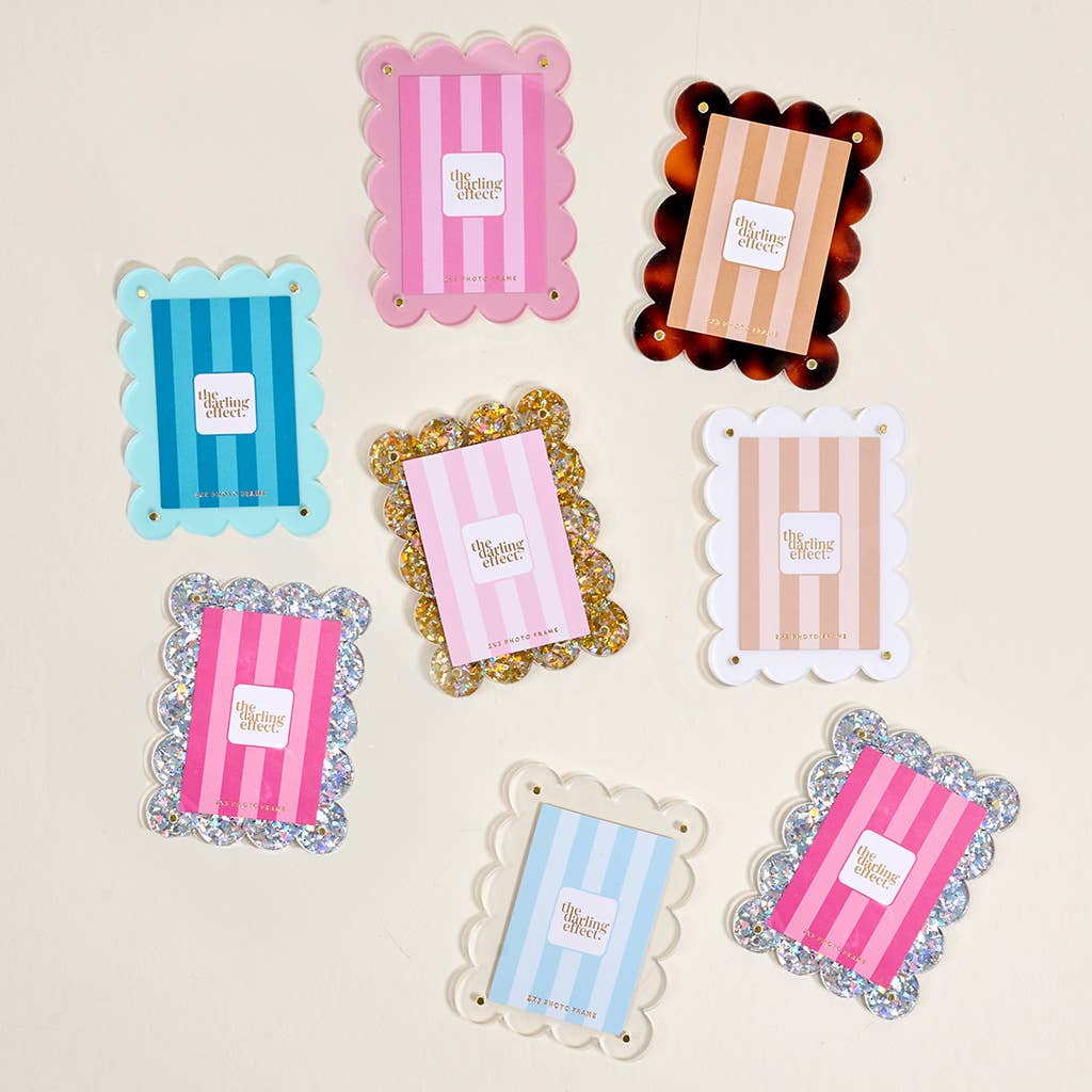 Mini Acrylic Picture Frame Magnet in Tortoise Pattern