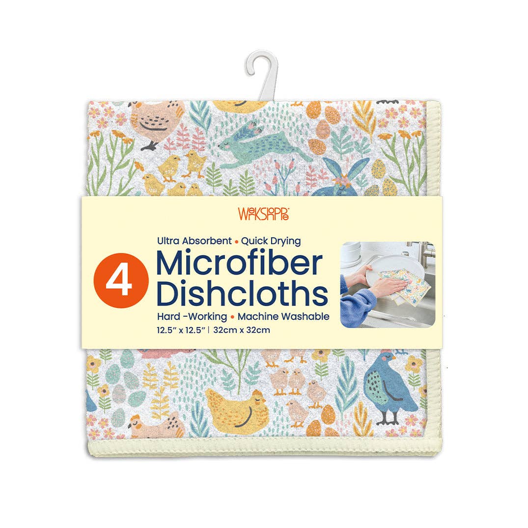 Springtime Friends Microfiber Dishcloths, Easter Decor - The Preppy Bunny