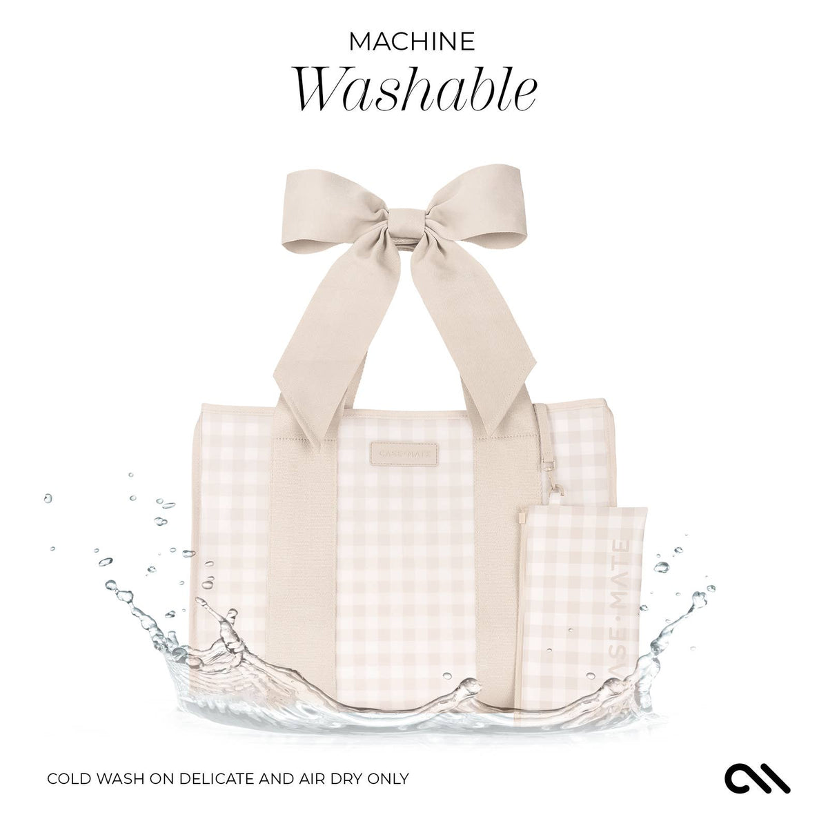 Case-Mate Latte Gingham Bow Jelly Tote Bag - The Preppy Bunny