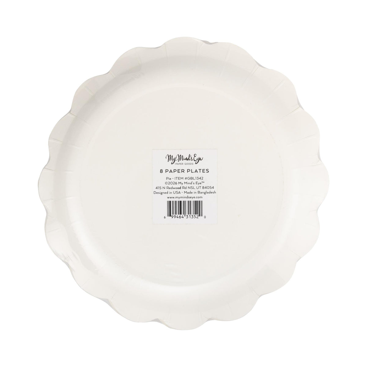 Pumpkin Pie Paper Plates