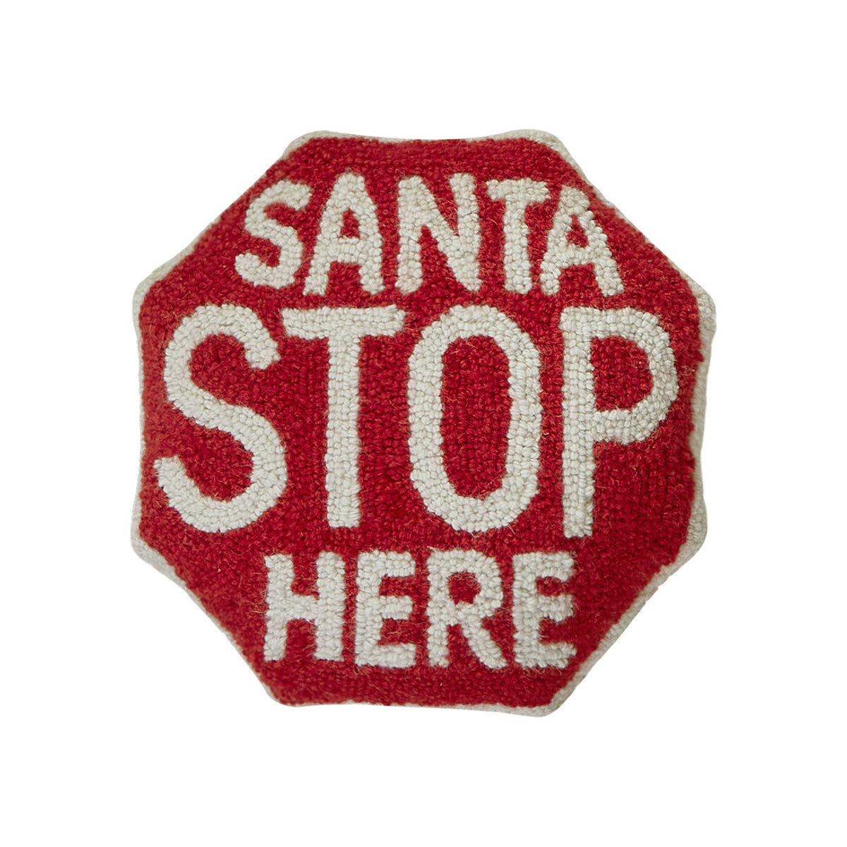 Santa Stop Sign Hook Pillow - The Preppy Bunny