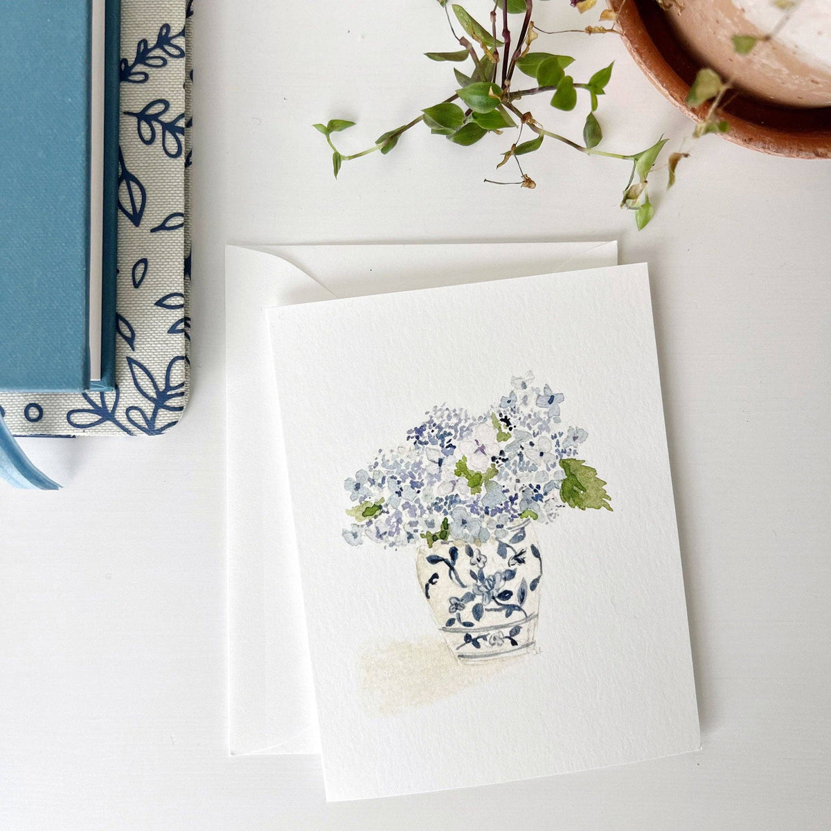 hydrangea bouquet notecards - The Preppy Bunny