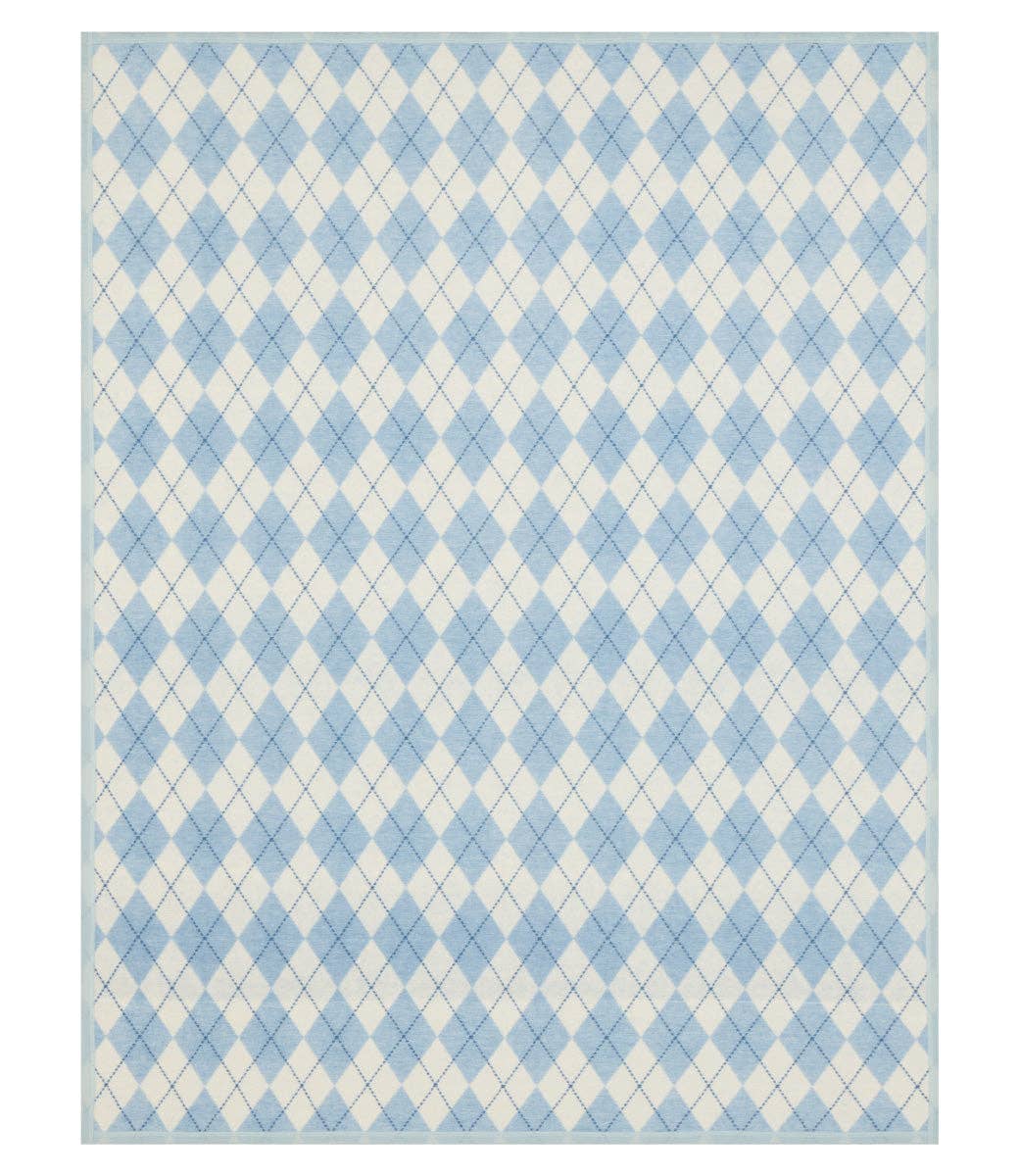 Blue Argyle ChappyWrap Blanket - The Preppy Bunny