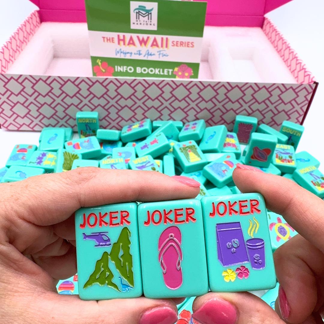 THE HAWAII SERIES | Mahjong Tile Set with Aloha Flair - The Preppy Bunny
